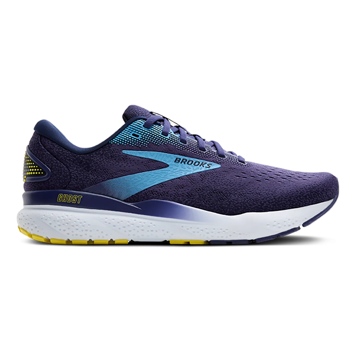 active - lifestyle Brooks Ghost 16 - Blue - Bonnie Blue - Yellow