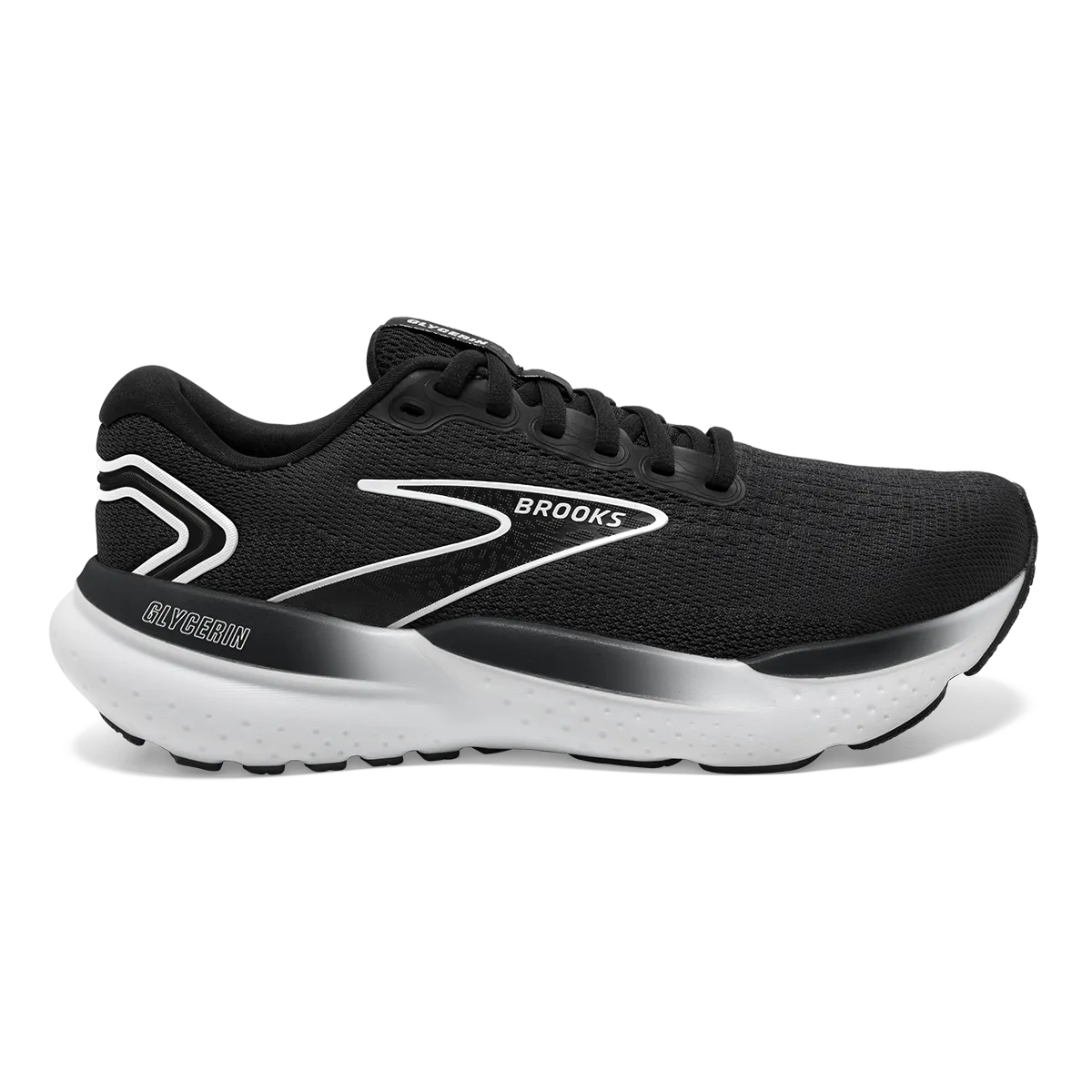 Brooks Glycerin 21 - Black - Grey - White moisture - wicking fabric Ultra Rebound Foam