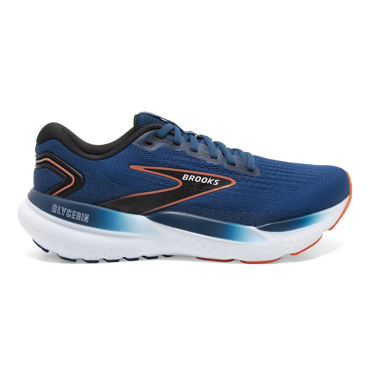 Brooks Glycerin 21 - Blue Opal - Black - Nasturtium hill running shoes running with a running belt