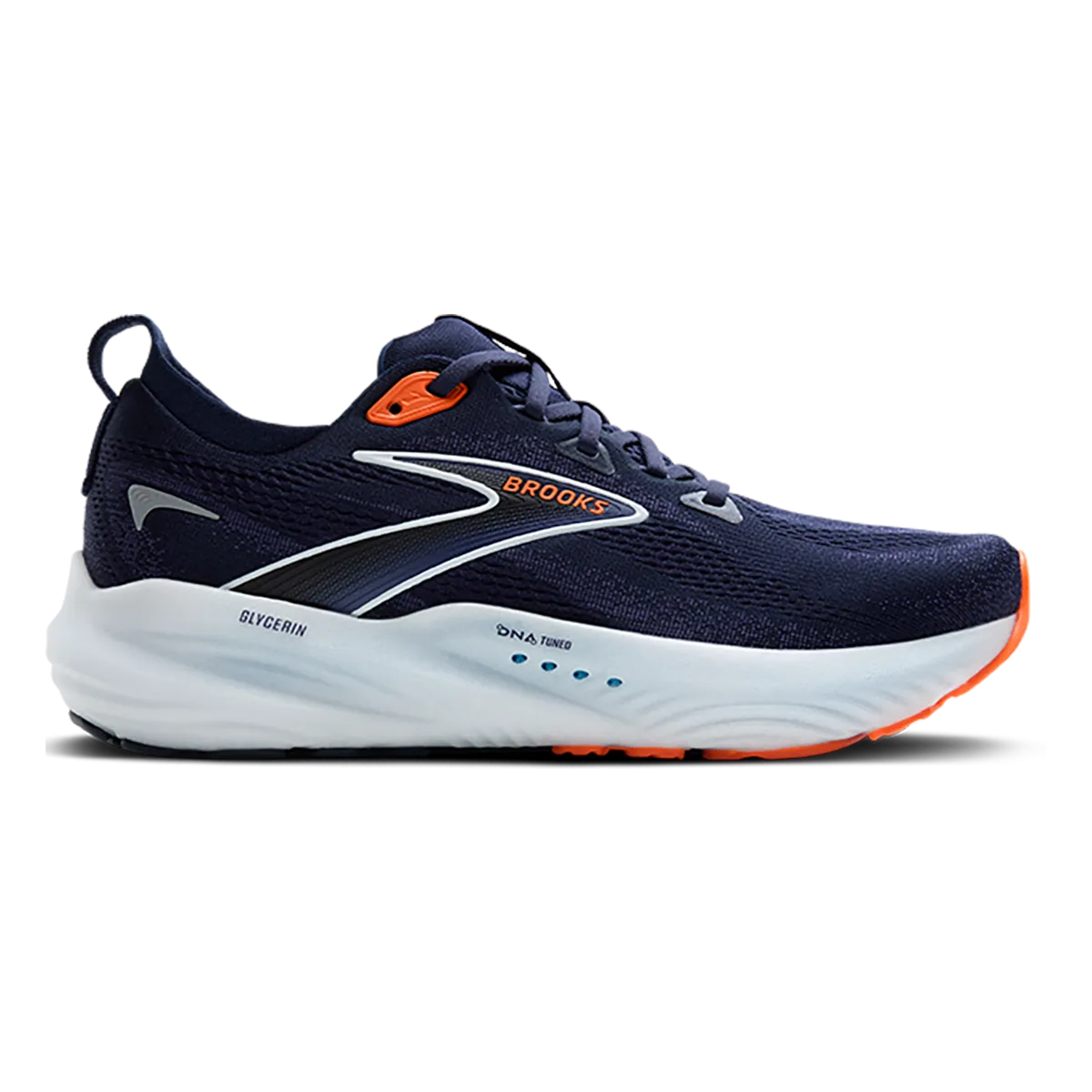 Brooks Glycerin 22 Peacoat - Blue Ribbon - Orange smooth - surface ready printed - finish - design shoes