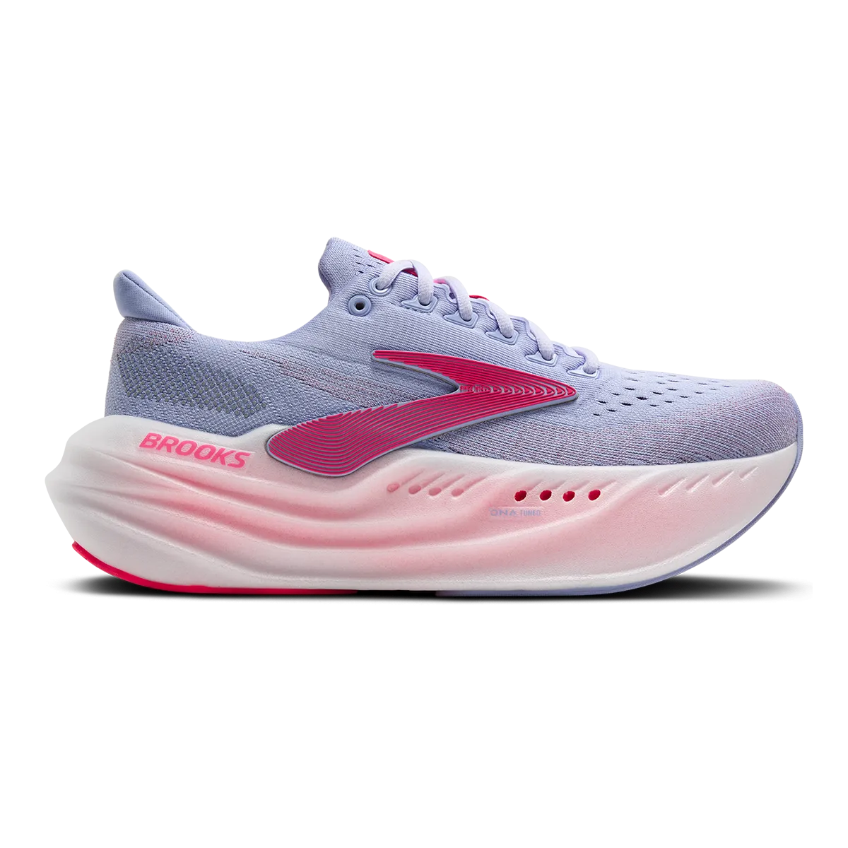 running in a basketball court area shoes Brooks Glycerin Max