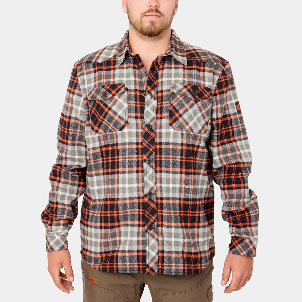 Ergonomic Pattern Brunt The Flannel Shirt Heavy Duty Stretch Work Flannel Men's
