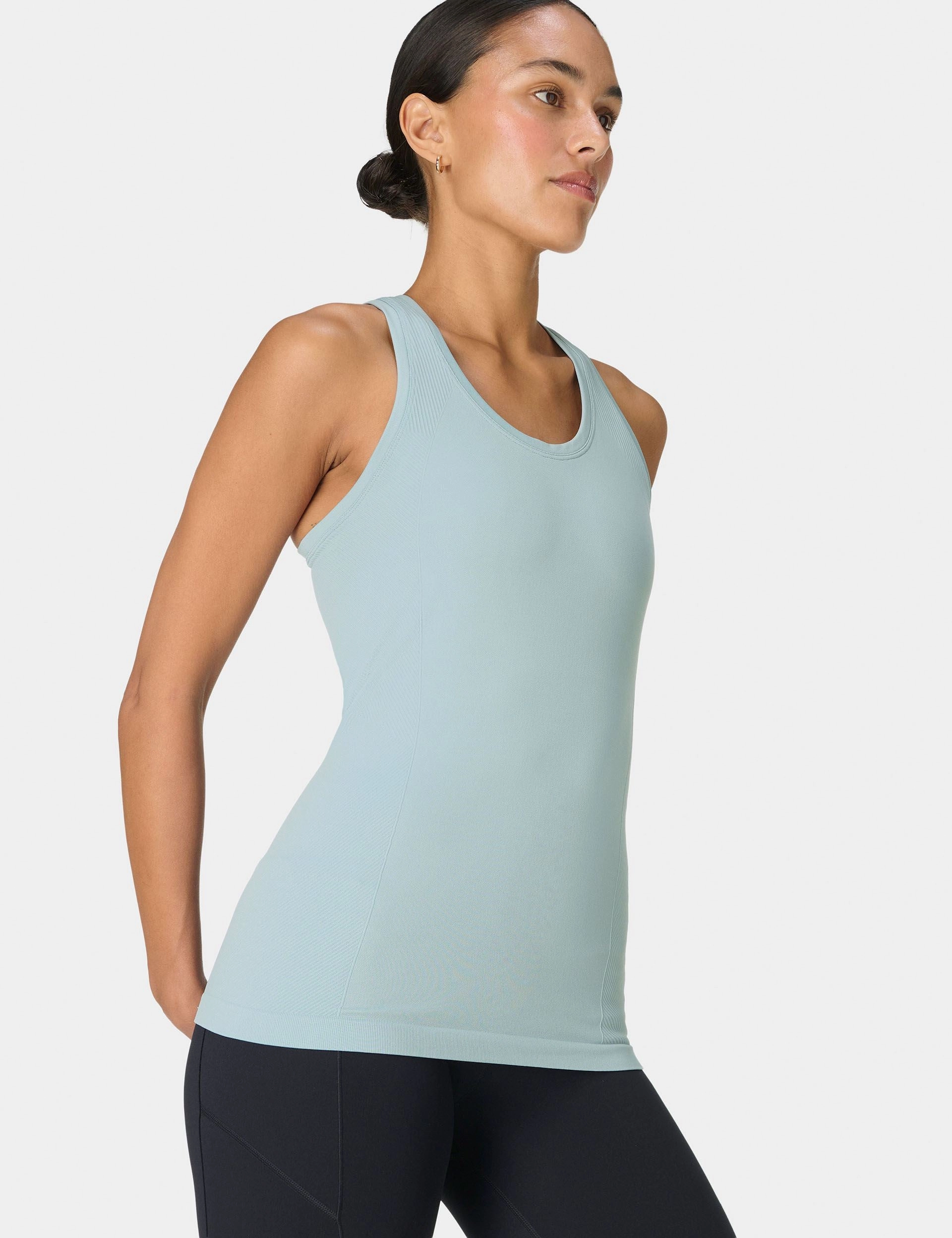 Athlete Seamless Workout Vest - Vapour Blue Classic Suit Active Style