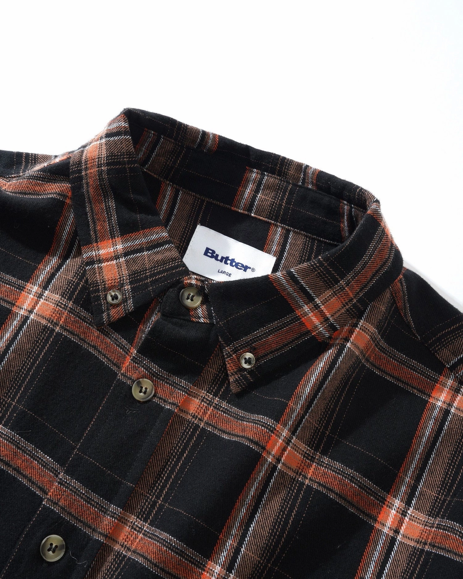 Flex Fit Outdoor Shirt Butter Goods Bugs Flannel Shirt 'Black'