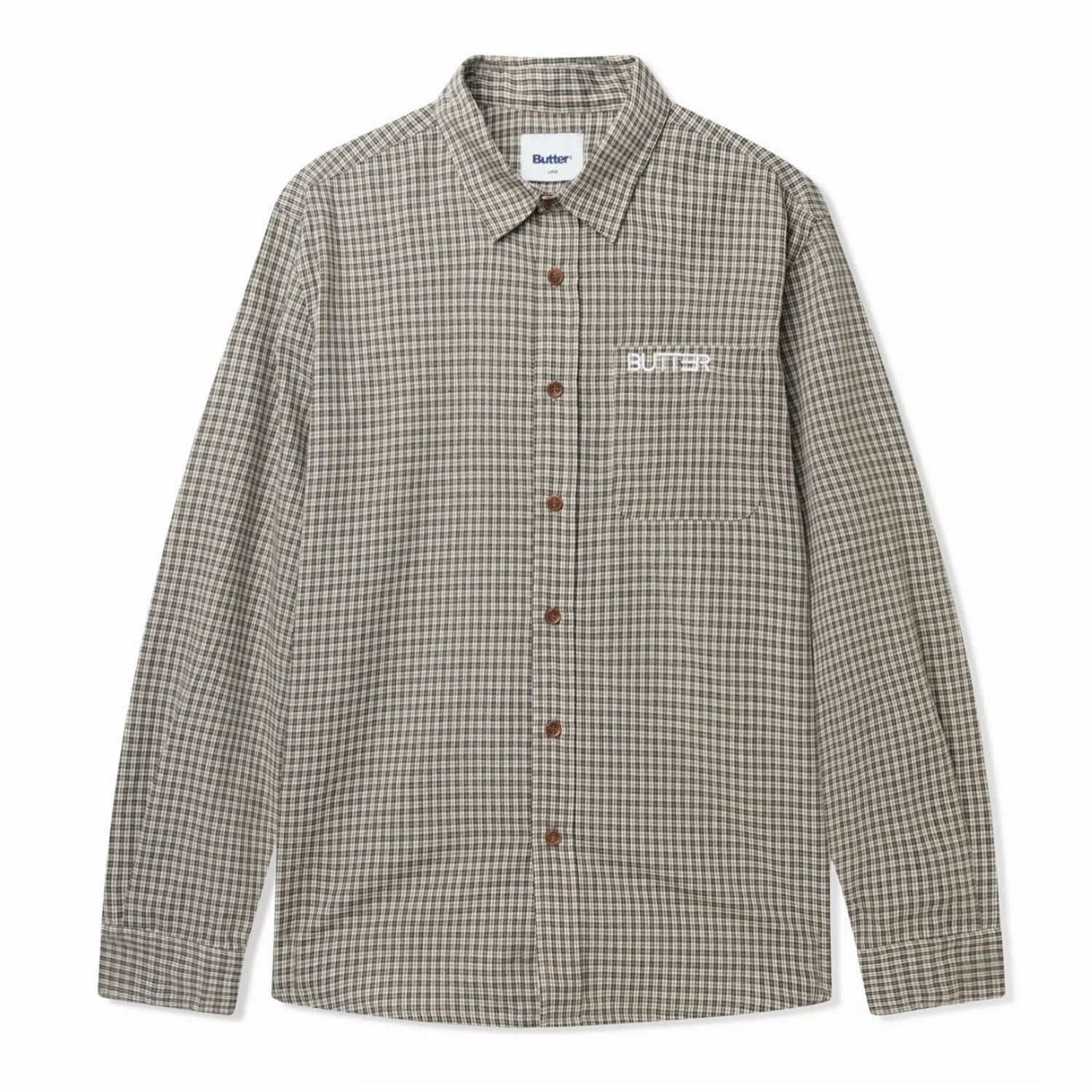 Butter Goods Plaid L/S Shirt 'Black' Lightweight Material
