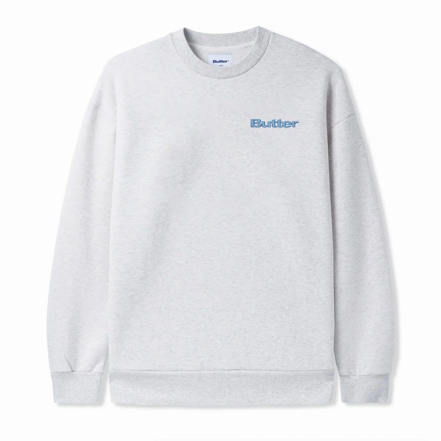Metal Core BuiltIn Grip Buttergoods Internationale Embroidered Crewneck 'Ash'