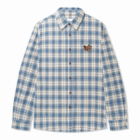 Buttergoods Pooch Flannel Shirt 'Sky Blue' ReflectiveTrims