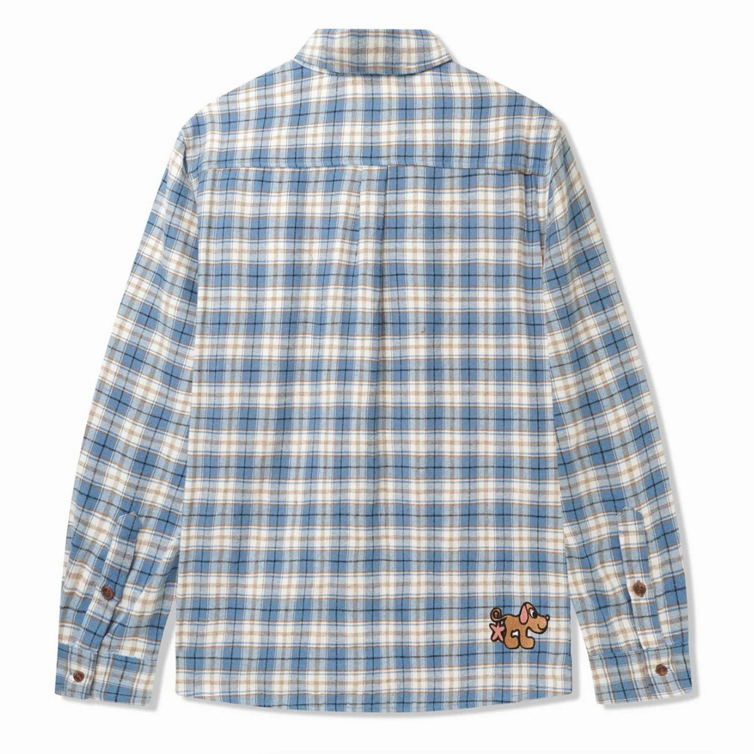Buttergoods Pooch Flannel Shirt 'Sky Blue' DurableCoverstitch