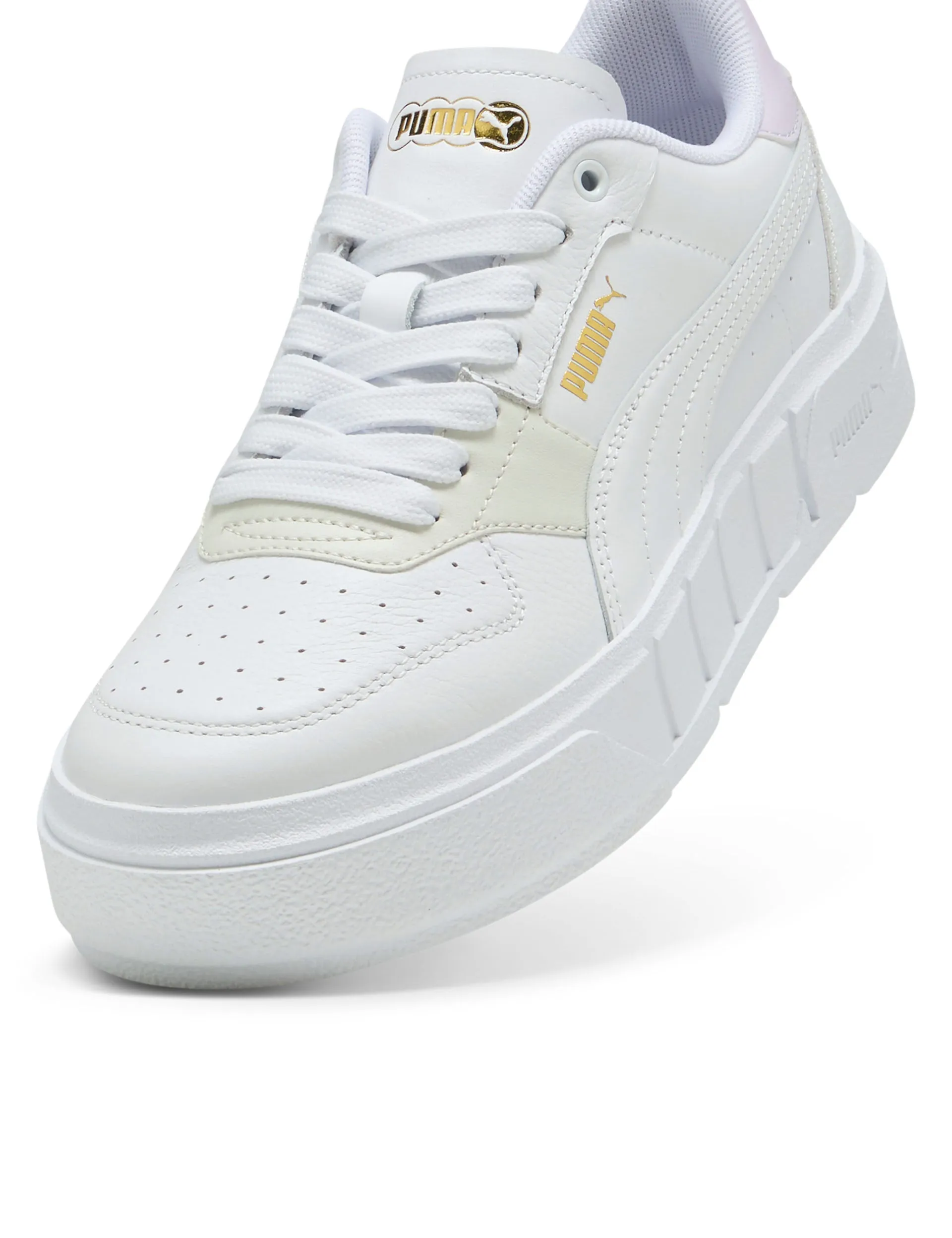 Cali Court Leather Sneakers - White/Lilac Frost Soft ankle padding