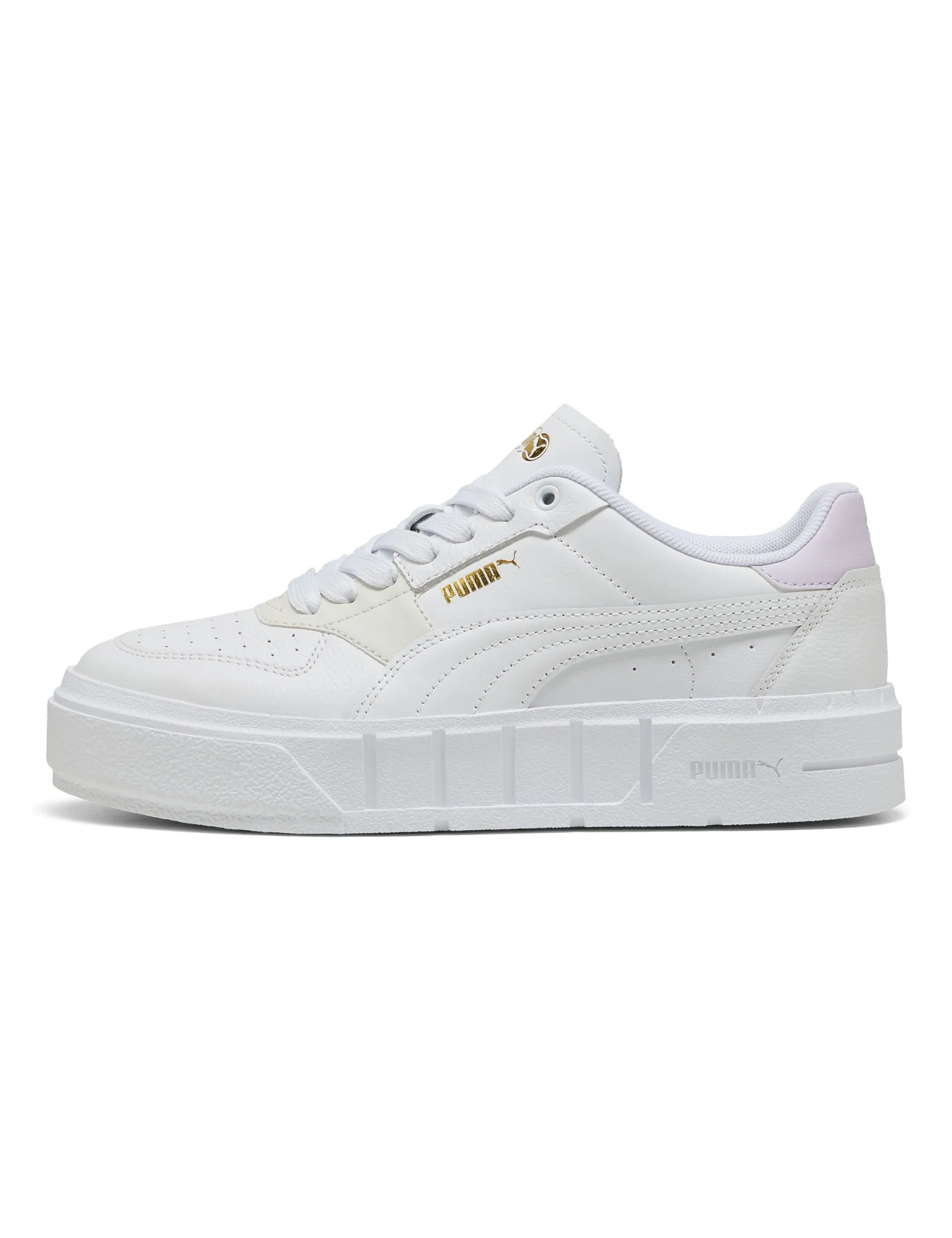 Cali Court Leather Sneakers - White/Lilac Frost Neutral Stability