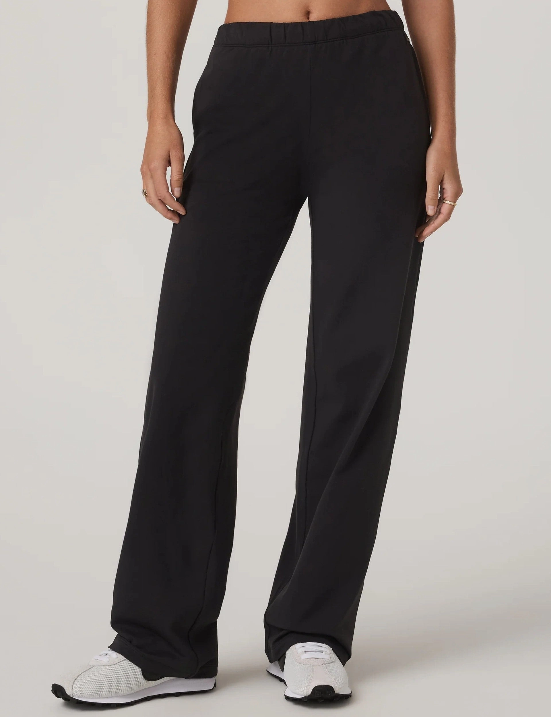Adjustable Waist System Flexible Waist Halo Modern Straight Leg Pant - Solid Black