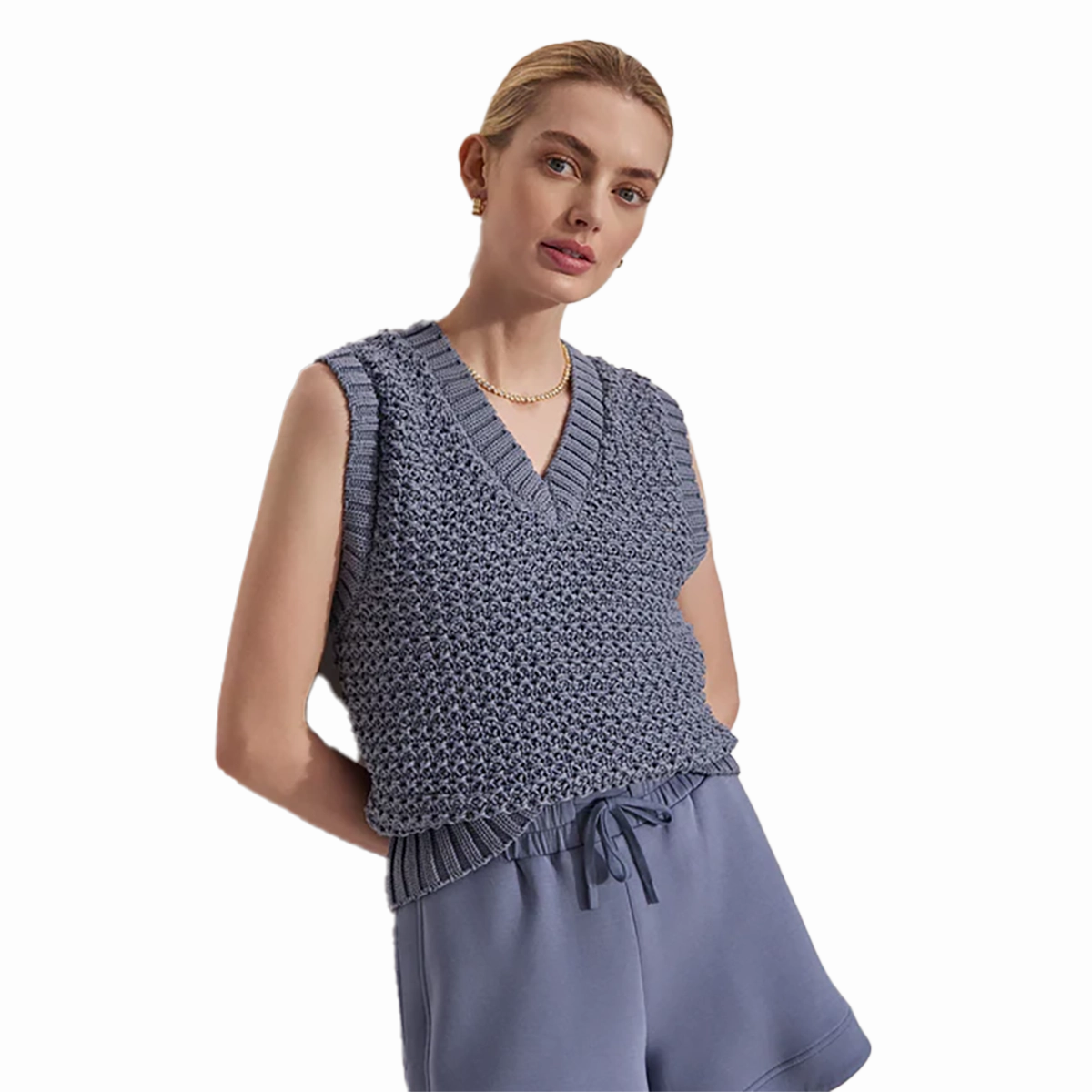 Varley Adie Knit Vest Adjustable Fastenings Winter Apparel