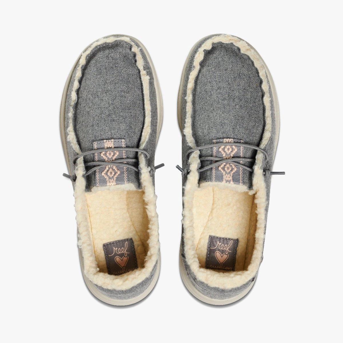 FlexibleNeckline Reinforced Edges Reef Women's Cushion Coast Cozy - Grey