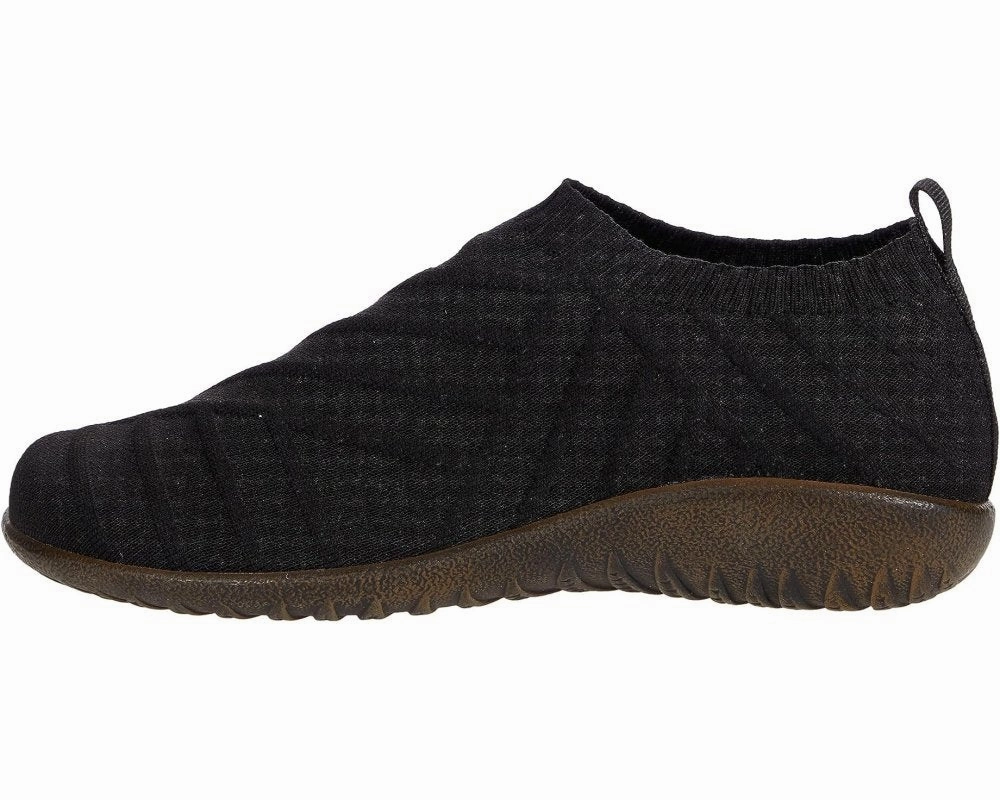 Naot Women's Okahu - Black Knit Cotton Glow CrossBackStructure