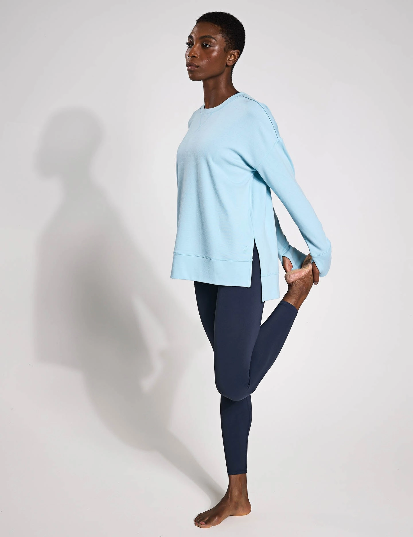 Stretch Fabric Technology City Scene Shelby Sweat - Light Blue
