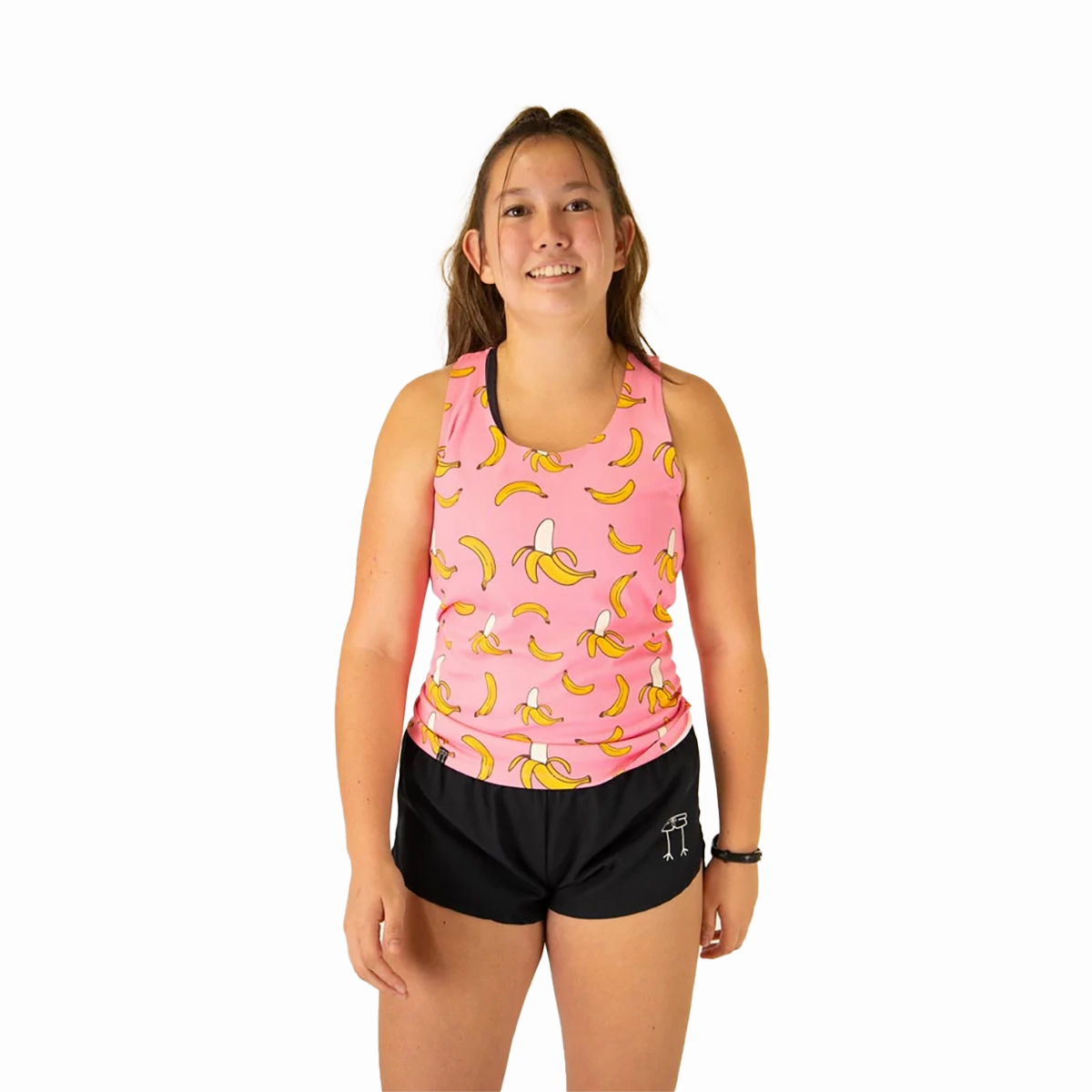 WaterRepellent Surface NonSlipTrims ChicknLegs Preformance Singlet Pink Bananas