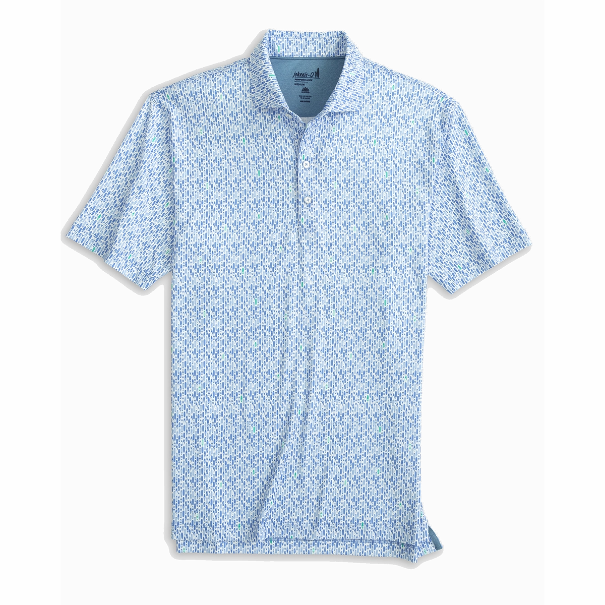 Johnnie-O Catch Polo Stretch Blouse Contrast Stitch Detail