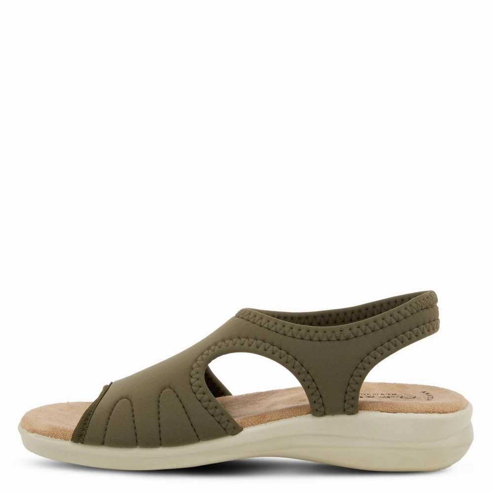 Flexus By Spring Step Women's Nyaman - Olive Green Vented Panels