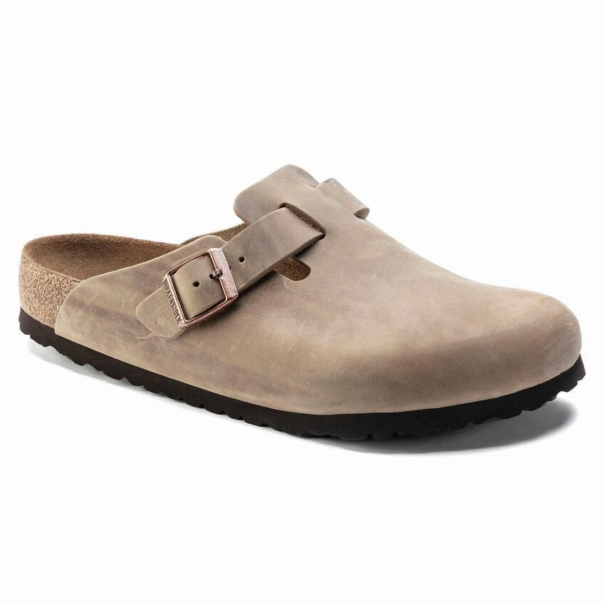 Suede Mood Beach Ready Birkenstock Boston Soft Footbed - Tobacco Oiled Leather