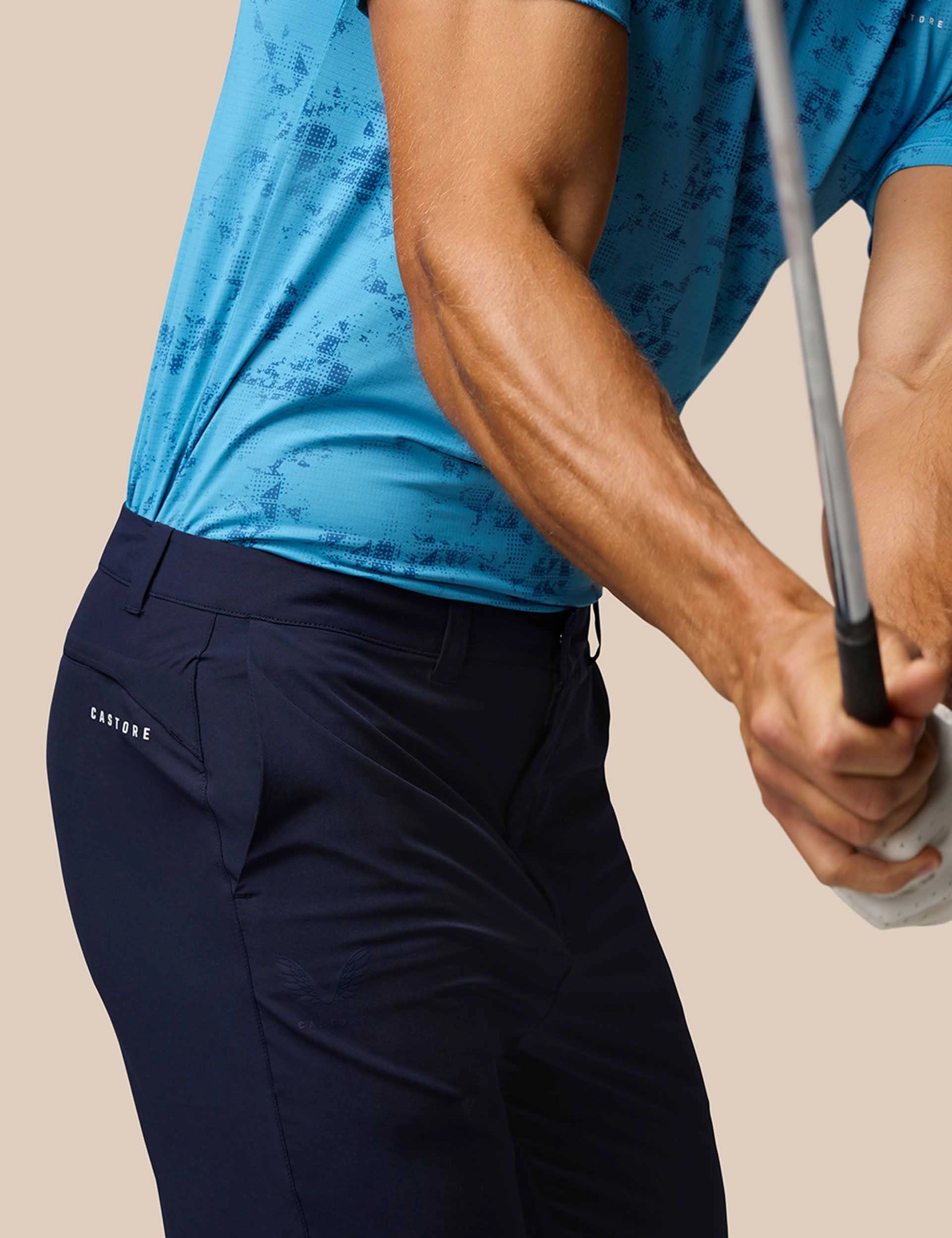 Club Golf Trouser - Midnight Navy/White Ergonomic Cut HighDurabilityClothing