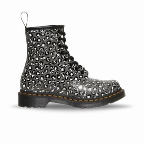 Activewear Clothing quick dry Dr. Martens Women's 1460 Leopard - Gunmetal