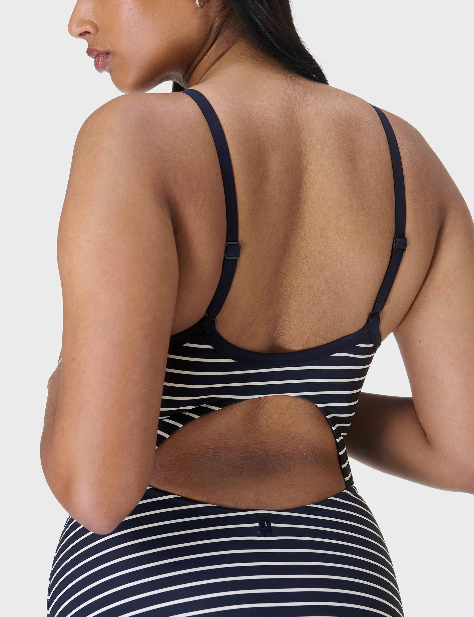 Relaxed Cut Riviera Swimsuit - Blue Coastal Stripe