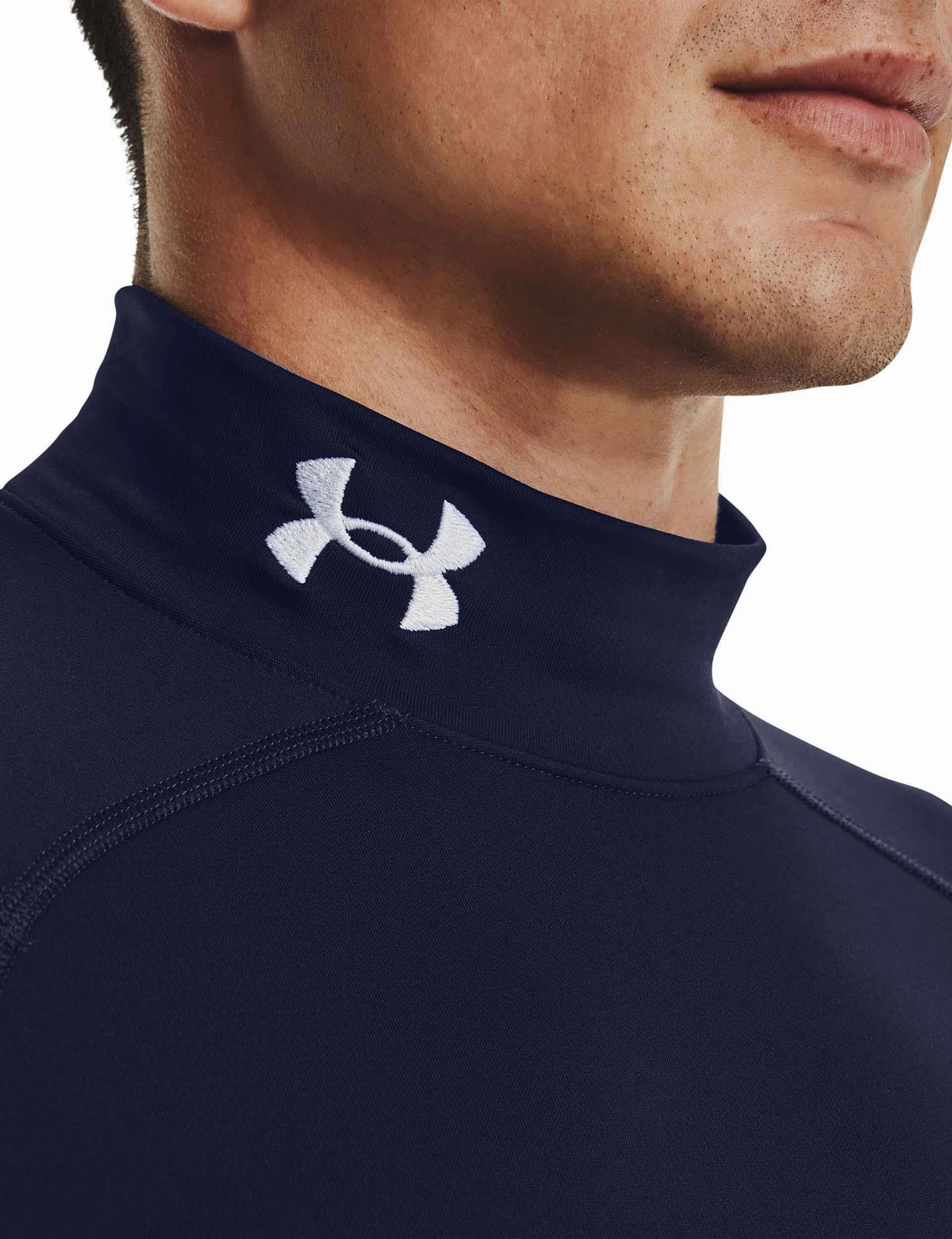 Comfortable Jacket Calm Wave ColdGear Armour Comp Mock - Midnight Navy/White