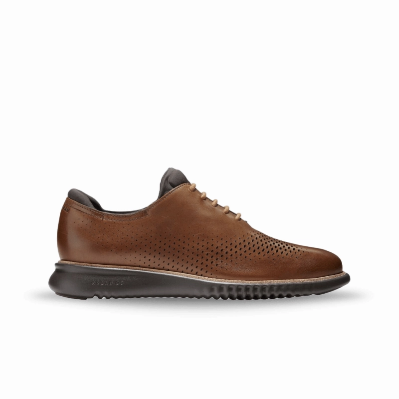 Cole Haan Men's 2.Zerogrand Lined Laser Wingtip C25351 - British Tan/Java Cyber Core Suburb Ease