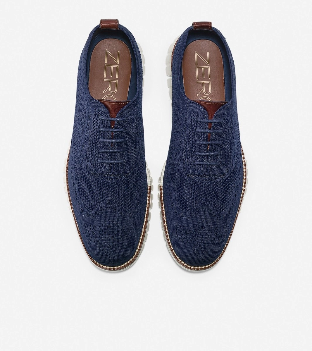 WaterRepellent FadeResistantDye Cole Haan Men's Zerogrand Wingtip C24947 - Marine Blue Stitchlite/Ivory