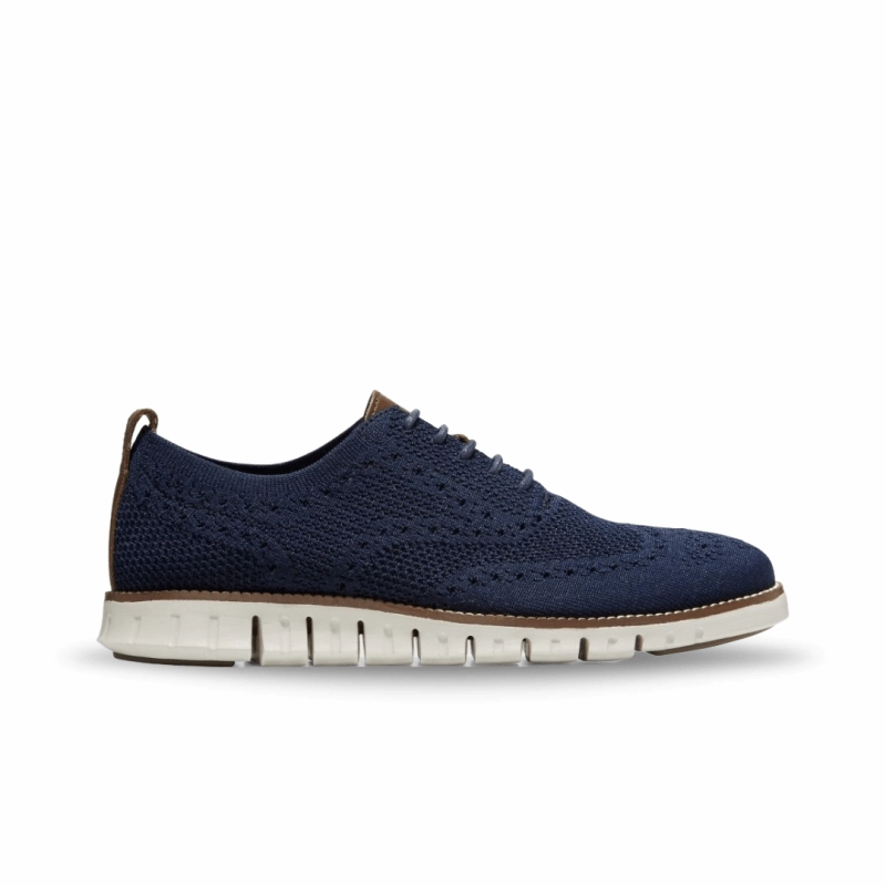 Cole Haan Men's Zerogrand Wingtip C24947 - Marine Blue Stitchlite/Ivory HighDurabilityClothing