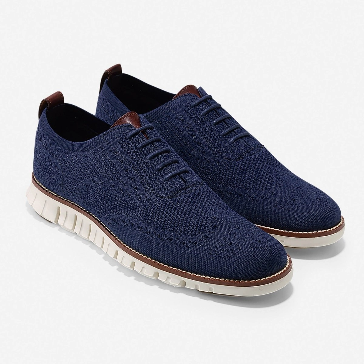 Versatile Clothing Clean Fit Cole Haan Men's Zerogrand Wingtip C24947 - Marine Blue Stitchlite/Ivory