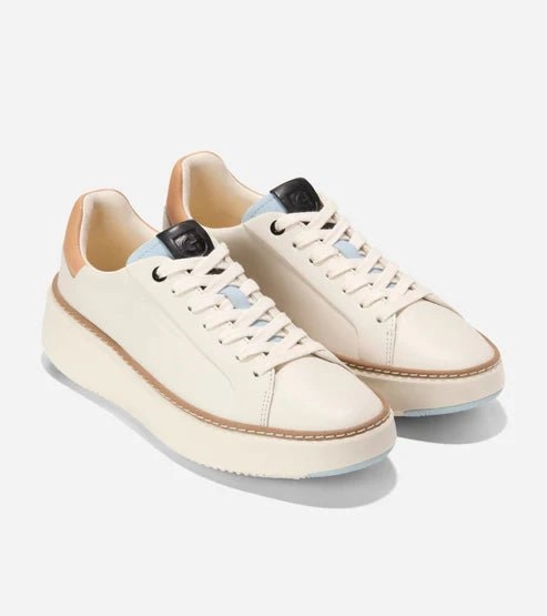 Sport Glow Cole Haan Women's Grandpro Topspin - Ivory/Biscuit/Blue