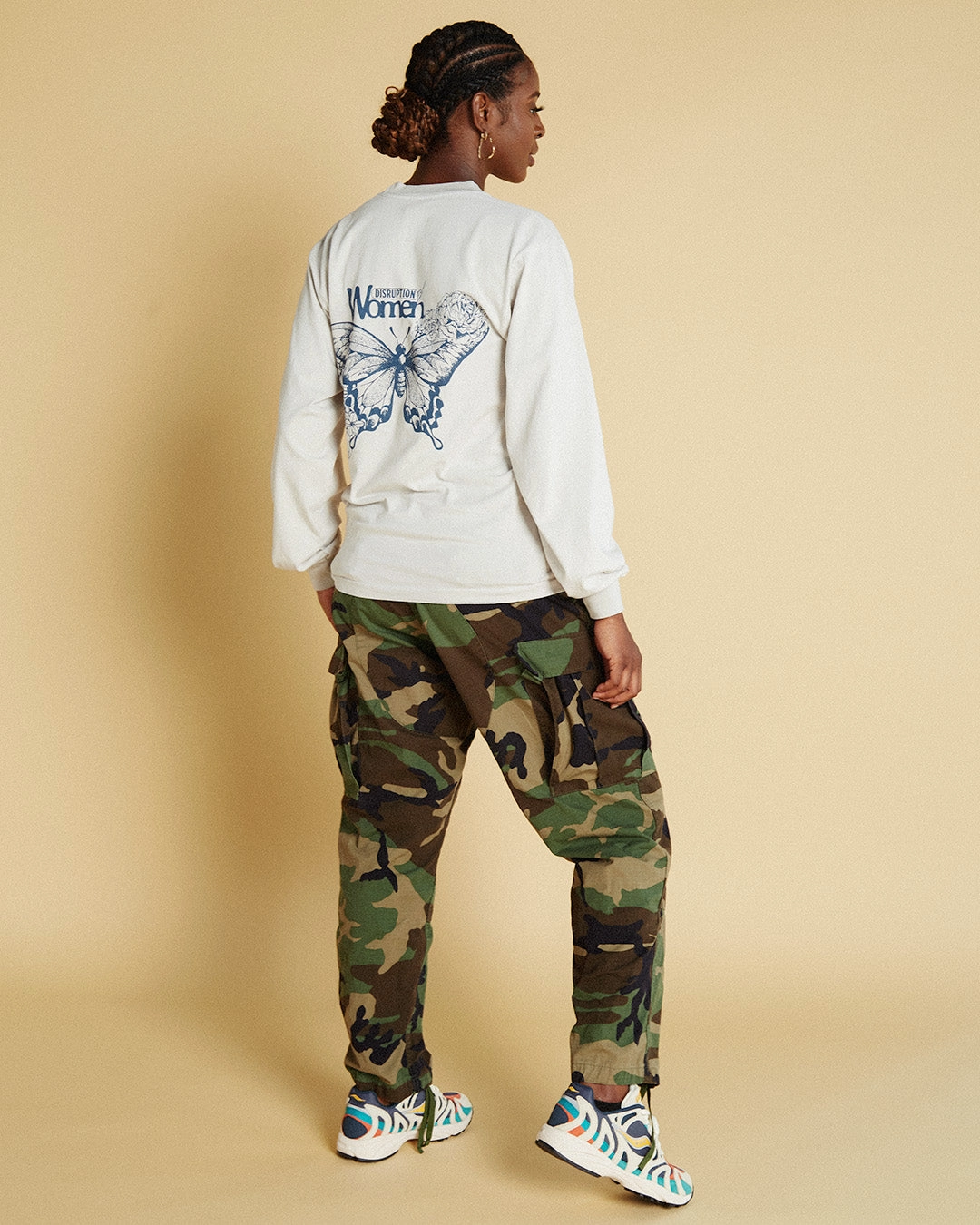 ShrinkageFree Fabric Sole Classics Disruption of Women Long Sleeve 'Cement'