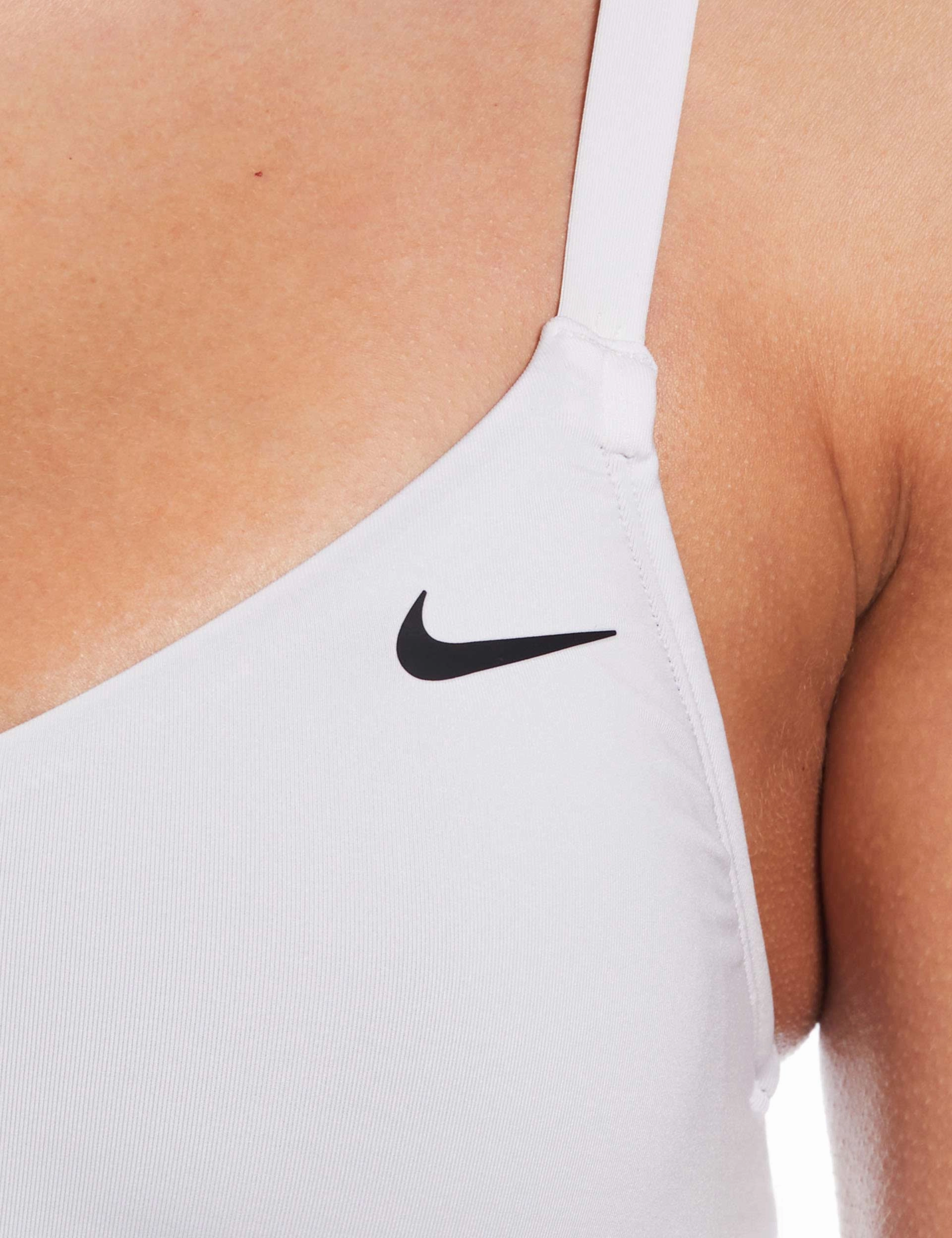 Colour Block V-Neck Midkini - Black One-Piece Wear ShockAbsorbent Padding