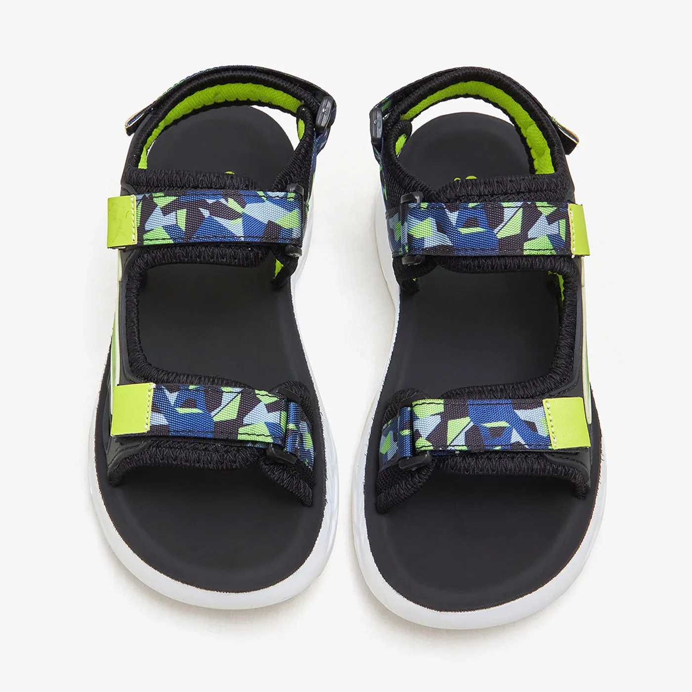 Boys' Printed Mesh Sandals running for a challenge Smooth surface traction