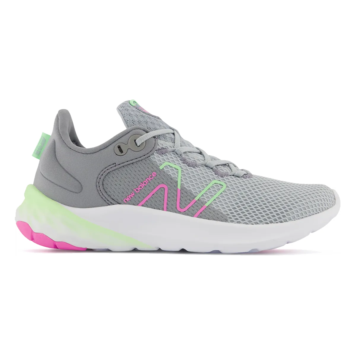 New Balance Fresh Foam Roav V2 Pre School running on a rubber track shoes