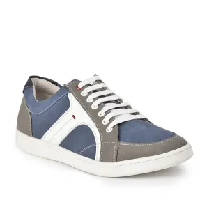 Healers Casual Blue Lace-Up Sneakers For Men SYN-46 By Liberty Single - layer foam - midsole shoes