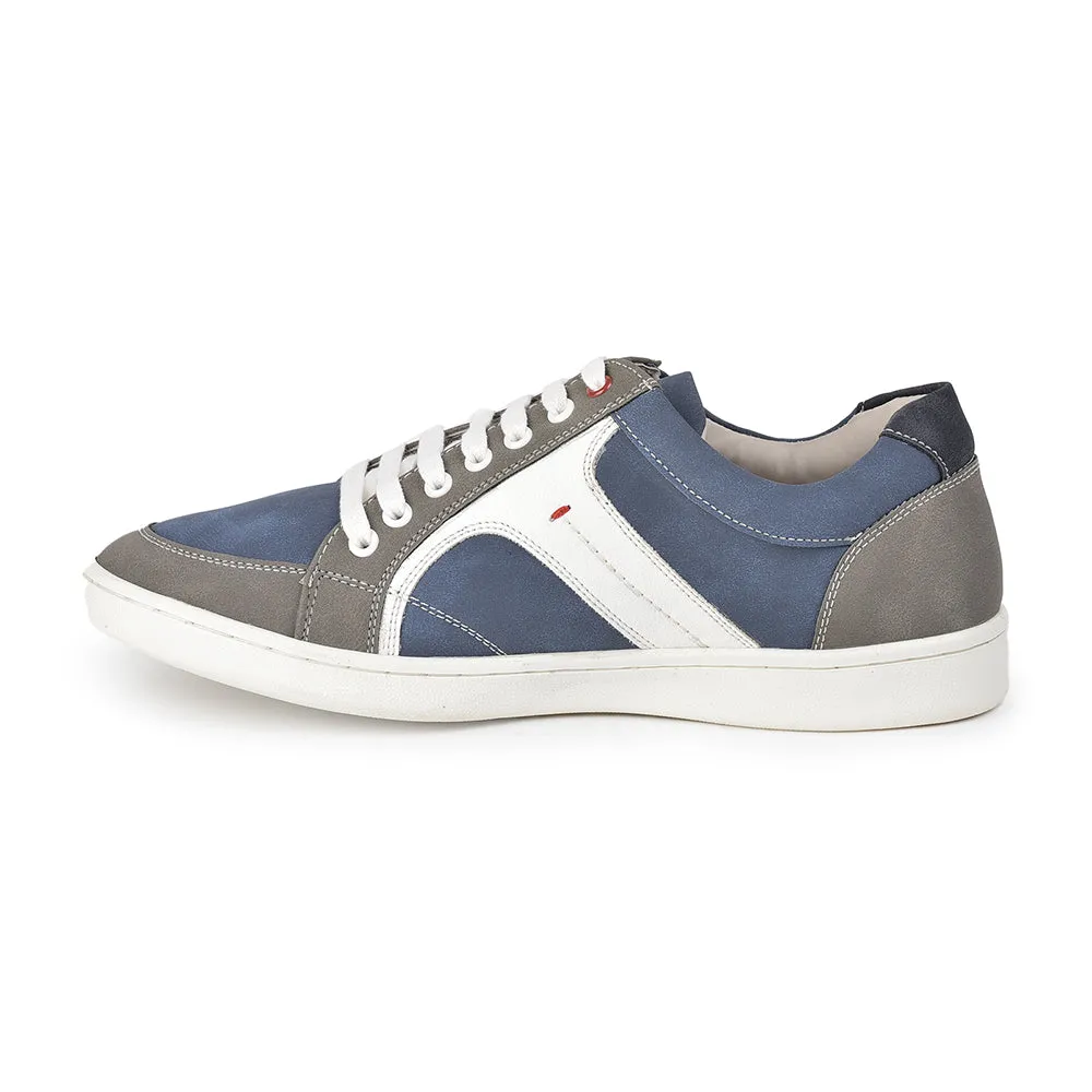 Dark - colored Comfort Insoles Healers Casual Blue Lace-Up Sneakers For Men SYN-46 By Liberty