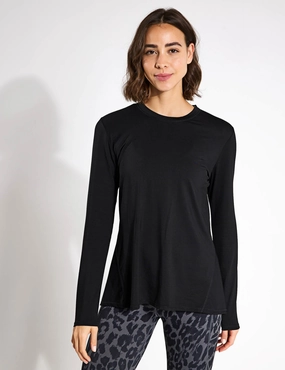 Kendall Long Sleeve Top - Black tie dye Tablecloth