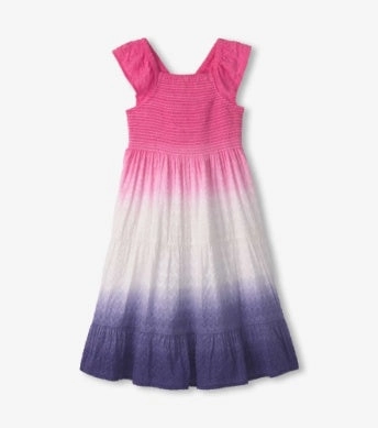 Hatley Smocked Dress - Purple Dip Dye Monochromatic outfits for children