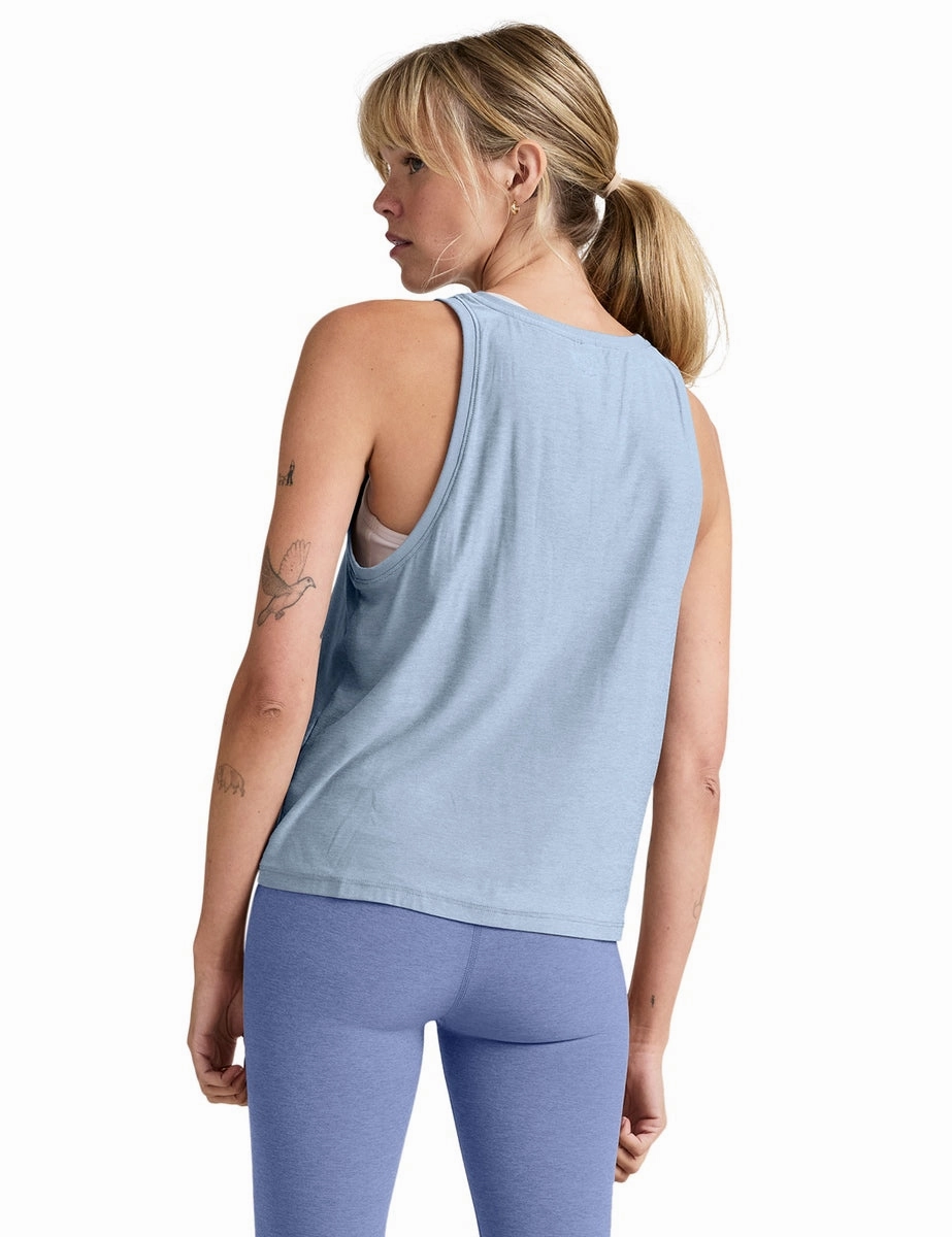 Featherweight Rebalance Tank - Blue Zen Heather slim fit AntiOdor Fabric