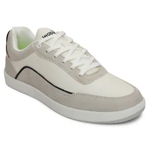 Leap7x White Casual Lacing Sneakers For Men CLASTO-2E By Liberty Track spikes alternative synthetic upper versatility