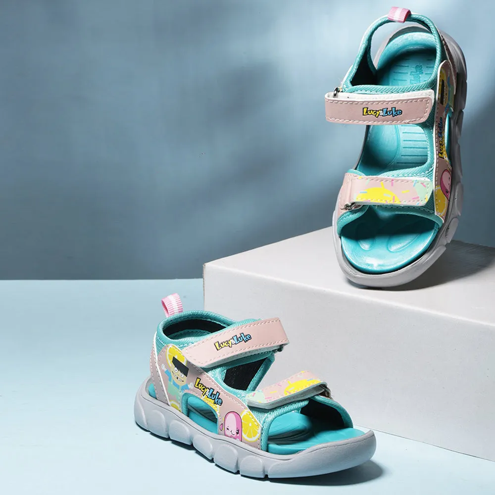 Lucy & Luke S.Green Casual Sandal For Kids FLYNN-42 By Liberty Propulsion Plate Technology Energy Guide Rails