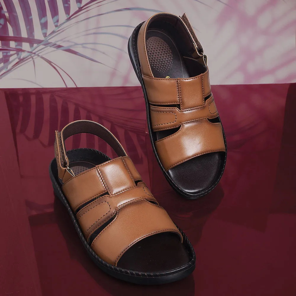 Healers Tan Casual Sandal For Men STARC-1E By Liberty budget - friendly price shoes