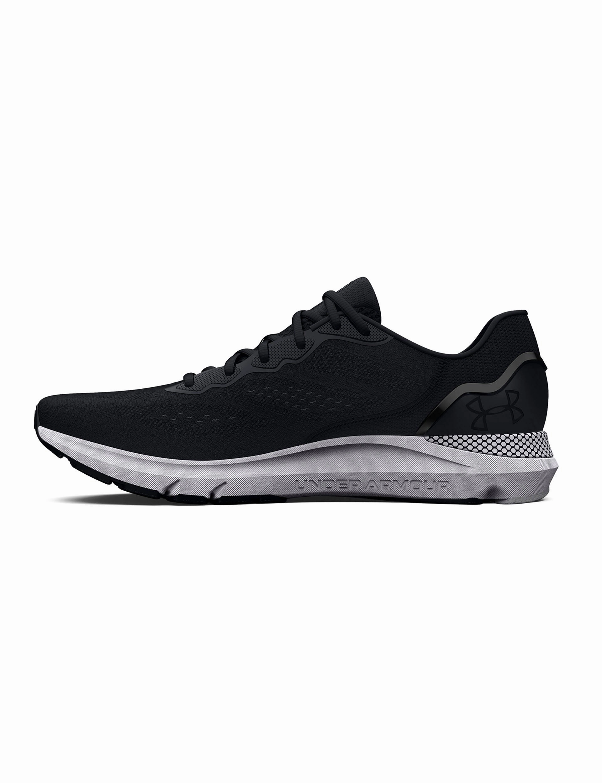 UA HOVR Sonic 6 Running Shoes - Black/White Adaptive Lacing