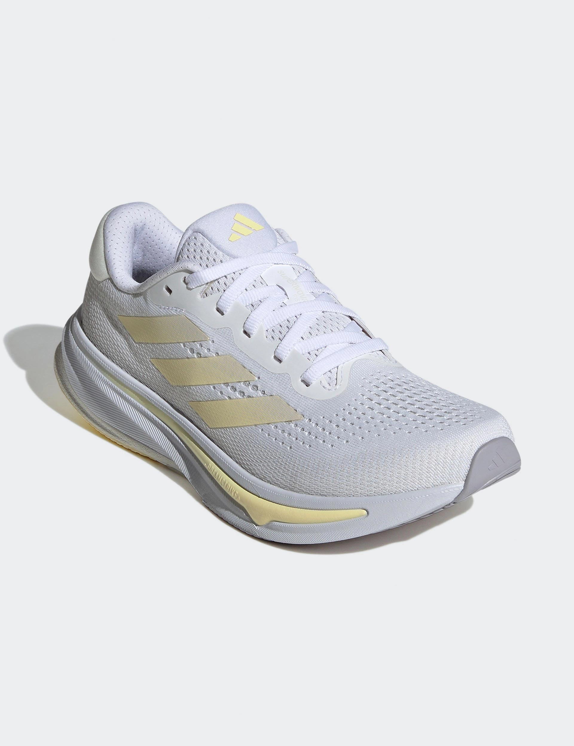 Supernova Rise Running Shoes - Cloud White/Zero Metallic/Almost Yellow Ortholite insole running with a molded insole