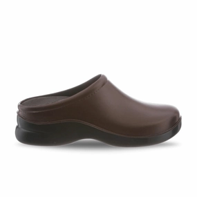 Klogs Men's Edge Work Clog - Chestnut HighVisibility Trim SlipResistantHem