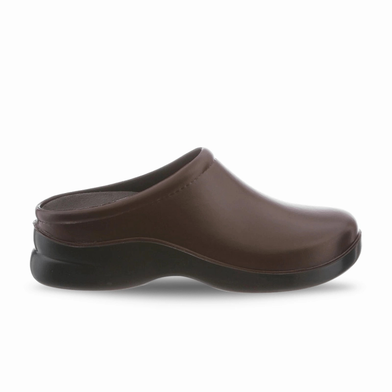 Klogs Men's Edge Work Clog - Chestnut HighVisibility Trim SlipResistantHem