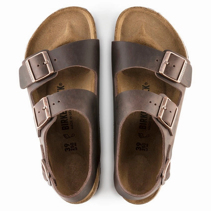 Birkenstock Milano - Habana Oiled Leather AntimicrobialTreatment WrinkleResistantFabric