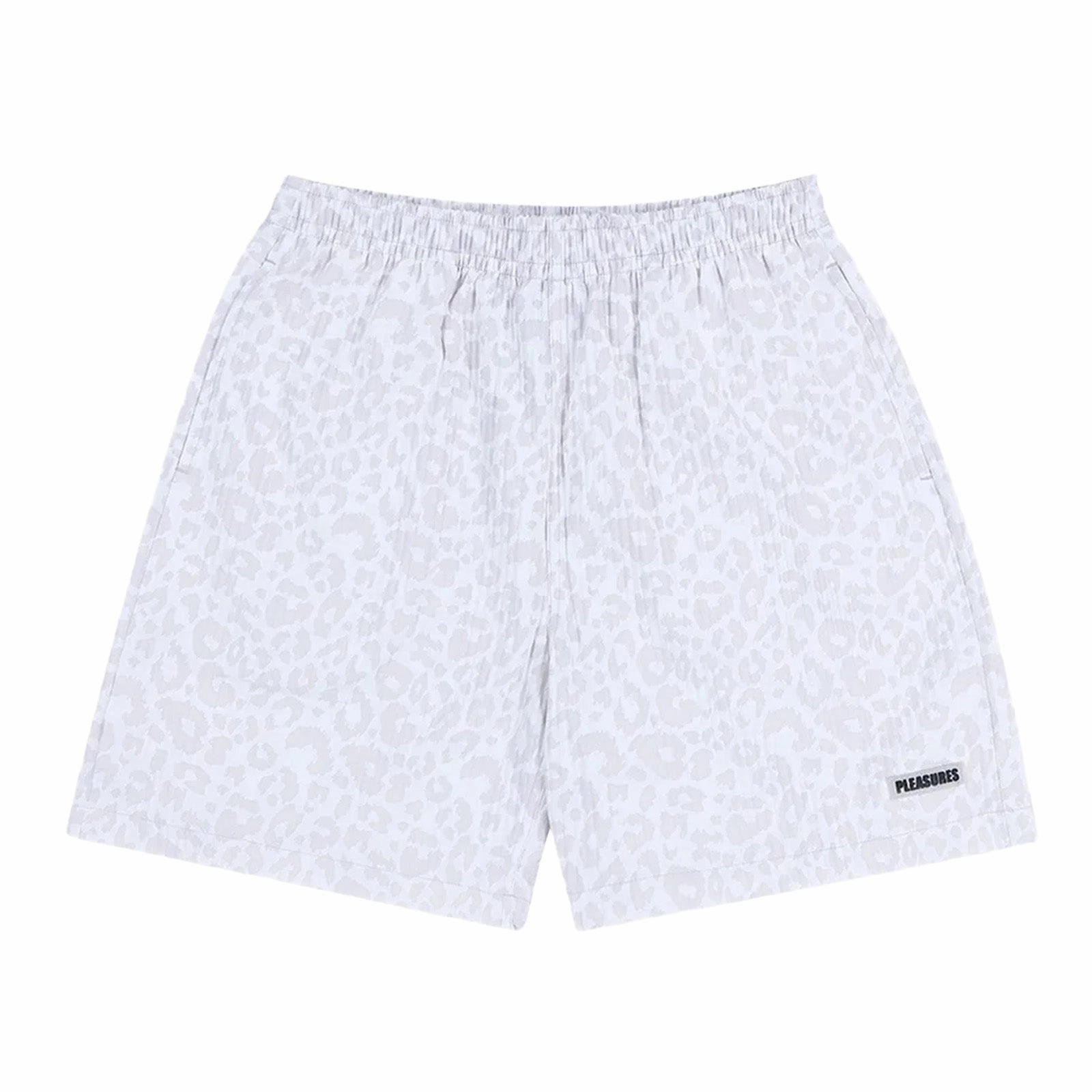 Pleasures Leopard Active Shorts 'White' Relaxing Design Stone Glow